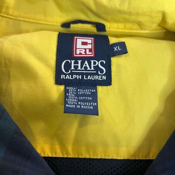 Vintage Chaps Ralph Lauren Navy Windbreaker Jacket Men XL - Picture 3 of 6